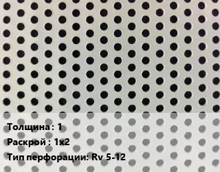 Лист перфорированный 1 1х2 Rv 5-12